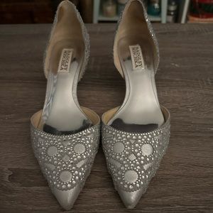 Badgley Mischka Silver Ginny Heels